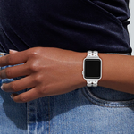 COACH Apple Watch 錶帶 38/40/41mm適用 愛心造型不鏽鋼錶帶 送禮推薦-銀 不含手錶CO14700335, , large