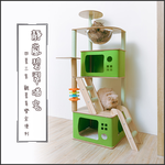【Y HOUSE】Four-view three-room Jinglan Bicui cat house cat jumping platform cat climbing frame cat bed cat toys thick hemp rope column cat scratching board, , large