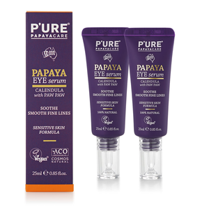 【澳洲Pure Papayacare】木瓜眼精華含玻尿酸金盞花(2入組 25ml/瓶-專業級)