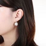 【Angel & Me】Daisy Flower s925 sterling silver earrings (changeable ear clips), , large