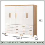 【唯熙傢俱】寶拉雙色6.7尺衣櫃, , large