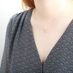 【Angel & Me】Lemon yellow crystal s925 sterling silver necklace birthday gift, , large