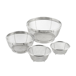【YOSHIKAWA吉川】日本18-8不鏽鋼MIZKEAD料理濾水籃組 1組4入(13/15/19/25cm)SJ3468, , large