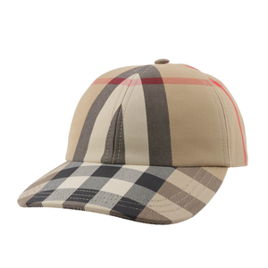 BURBERRY L號 William 經典格紋棉質棒球帽/米色