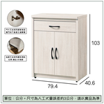 【唯熙傢俱】蘿拉鋼刷白3尺鞋櫃, , large