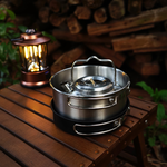 Caiyi 4件套 不銹鋼鍋具組 露營套鍋 野營鍋 戶外鍋具, , large