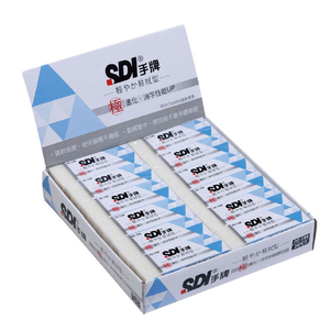 【SDI 手牌】輕感 易拭型 筆擦 61 x 21 x 11.5mm 橡皮擦 24入/盒 PE-15W