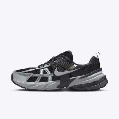 Kixpress-Nike W V2K Run 女 休閒鞋 運動 復古 Y2K 老爹鞋 舒適 金屬感 黑銀 [FD0736-005]