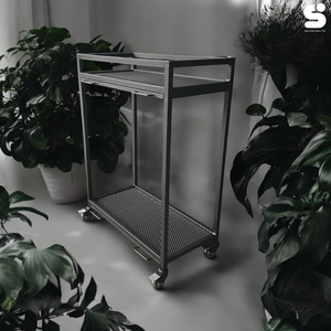 【 SHAONIANNA.TW 】現代菱網多功能收納架、綠意菱網收納架（附水盤）雙層菱網花架