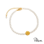 【Prisme Gold】黃金手鍊 母親節送禮 純金999綴飾珍珠手鍊 多款 (金重：約0.05錢&plusmn;0.02), , large
