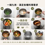 日本Arnest 逸品物創不銹鋼三合一萬用料理鍋附瀝水藍、玻璃蓋19cm, , large