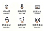 【KLGO】304不鏽鋼可微波保鮮盒單格.雙格2入組附矽膠上盒/保溫便當盒 加熱便當盒 餐盒, , large