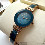 [星晴錶業]ANNE KLEIN手錶,28mm,AN00597藍綠色錶面玫瑰金錶殼玫瑰金色合金錶帶款, , large