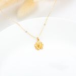 【Angel & Me】Love Lotus s925 sterling silver 24k gold plated necklace gift, , large