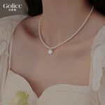 【Gulicc】古莉可 項鍊 貝殼吊墜珍珠鎖骨鍊, , large