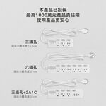 【福利品】極簡白延長線｜多款式任選｜1.8M｜功能正常｜外觀小瑕疵｜台灣製造, , large