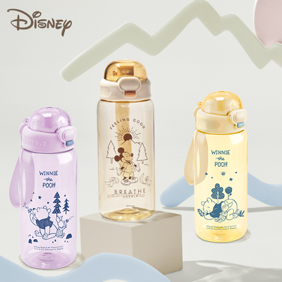 Disney迪士尼 慢活米奇(維尼) Tritan輕巧手提水瓶730ml