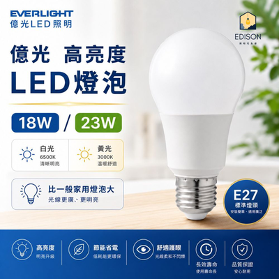 【 億光 】LED 超節能 Plus 18W 23W LED燈泡 省電 高亮度 無閃頻 無藍光危害 燈泡 E27 高亮度