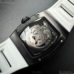 [星晴錶業]GEYA手錶,46mm, 52mm,G78208GWKW機械鏤空錶面黑錶殼白矽膠錶帶款, , large