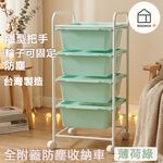 【ROOMIX】5層防塵抽屜車 附蓋防塵車 台灣製 | 移動式收納推車 | 置物架 | 美容車 | 廚房收納 | 隱私收納車【路米家】, , large