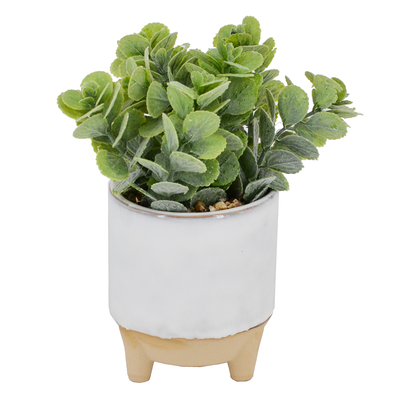【YU Living】模擬綠色植物陶瓷盆栽 人造陶瓷盆栽