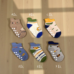 [Kaimi Cotton] 10-Pair Set &ndash; Random Colors &ndash; Pure Cotton Anti-Slip Kids Socks &ndash; Pastel Daily Design for Boys & Girls (13&ndash;16 cm), , large