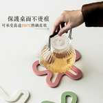 【上手家居】花朵矽膠隔熱墊-5入組-混色(矽膠墊/鍋墊/廚房隔熱墊/隔熱墊鍋墊), , large
