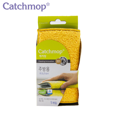 【THE LOEL】Catchmop 神奇廚房抹布(黃色) / 專利新概念環保倒勾清潔、乾濕兩用