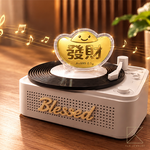 【TLH】黃金9999擺件 笑臉元寶+藍芽音響 金重0.1g (中秋節 祝壽 生日 送禮), , large
