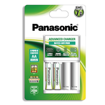 Panasonic國際牌 綠卡智控型電池充電組(充電器+3號2000mAh2顆) K-KJ173MVT2TW, , large