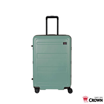 【CROWN 皇冠】C-F1783 21吋拉鍊箱-淡綠