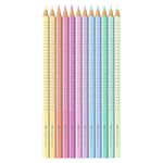 輝柏FABER-CASTELL 三角點鑽馬卡龍色鉛筆12色 201910, , large