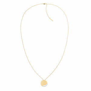 Calvin Klein CK Minimal Circular 圓雙色墜項鍊 母親節送禮推薦-金x銀 35000149