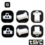《tevc》2.8 C47 2P 接頭 空中接頭 塑膠插頭 110型 連接器 快速公母端子插座 電線接頭, 白 公母含端子 (一套), large