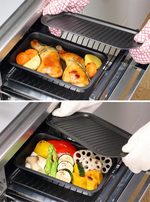 Non-stick deep and shallow baking pan set, , large