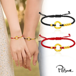 【Prisme Gold】黃金手鍊 情侶飾品 莫比烏斯圓環金珠 手鍊對組 (總重約0.15錢&plusmn;0.03), , large