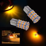 【PA LED】1156 平角 / 斜角 55晶 5630 2835 SMD LED 橘光 黃光 方向燈 角燈 小燈, , large