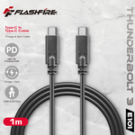 【FlashFire】Thunderbolt3 CtoC 雷電三數據快充線 4K 60Hz 40Gbps 100W, , large