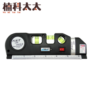 多功能雷射水準儀(4合1/單點/垂直線/水準線/十字線) 618-LV06+