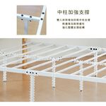 5呎雙人床架 床架 BE276, 原木色+白色, large
