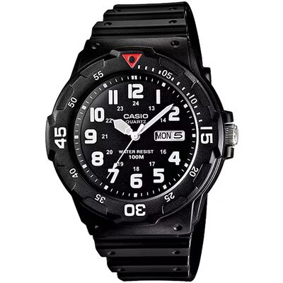 CASIO 卡西歐DIVER LOOK 潛水運動風手錶-黑x白 MRW-200H-1BV