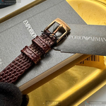 [星晴錶業]ARMANI手錶,34mm,AR00086貝母錶面玫瑰金錶殼咖啡色真皮皮革錶帶款, , large