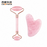 西歐科技 天然粉晶滾輪刮痧板按摩組 CME-HL900贈送收納袋, , large