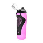 NIKE REFUEL BOTTLE 瓶蓋擠壓水壺 24OZ/700ml 運動水壺 摺疊掛環 便攜 防漏 好抓握 N100766863724粉銀, 粉銀, large