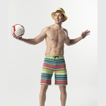 MONINA  MIT  Big men beach swim trunks -L, , large