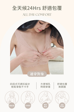 【伊柔 EVEROY】鈕扣型前扣美V集中 M-EQ/3XL大尺碼無鋼圈內衣 哺乳內衣 裸膚粉 W015-31, , large