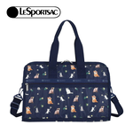 Lesportsac Deluxe Med Weekender 經典中型行李袋 旅行袋 收納袋 送禮 禮物 推薦 女包(熱帶度假貓咪), , large