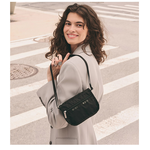 Lesportsac Classic Mini Hobo 時尚迷你小型斜背包 側背包 小廢包 手機包 送禮 禮物 女包(永恆黑), , large