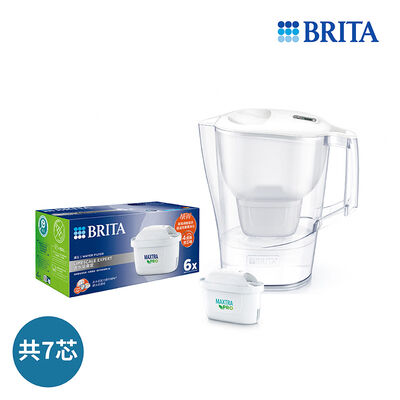 BRITA愛奴娜濾水壺-白(共7芯) MXPRO去水垢