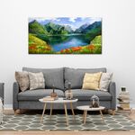 【御畫房】天池 國家一級畫師手繪油畫60&times;120cm(VF-128), , large